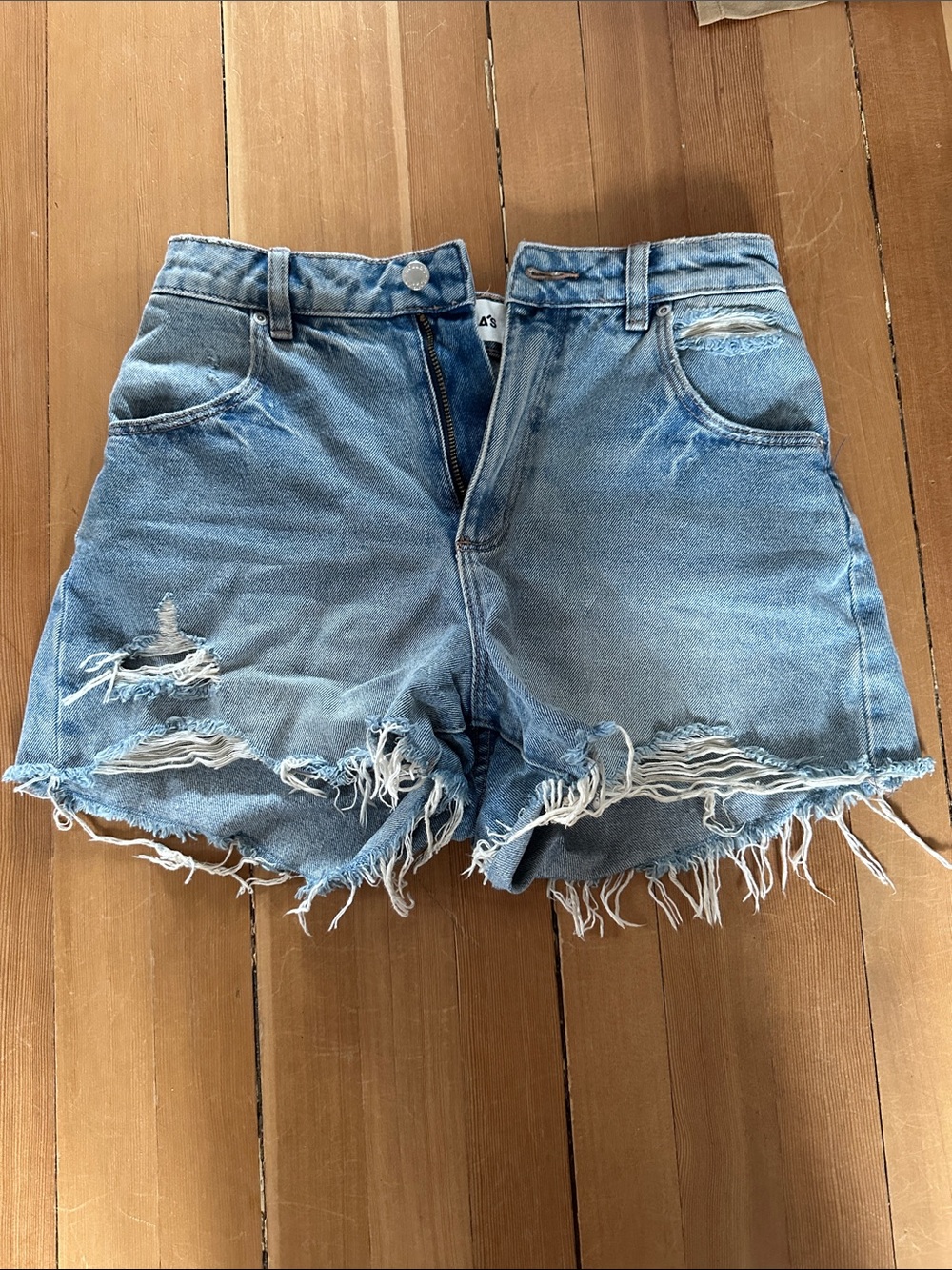 ROLLA'S Light Blue Distressed Denim Cutoff Shorts